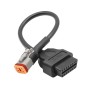 [US Warehouse] 4Pin Motorcycles OBD2 Conversion Cable OBDII Diagnostic Adapter Cable for Harley Davidson
